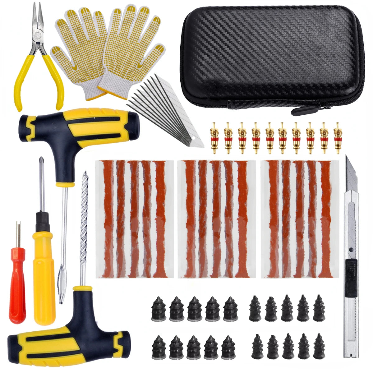 Emergency flat tire repair kit for cars