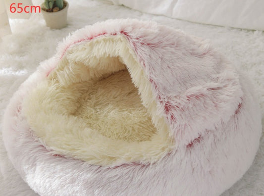 Soft Plush Dog Bed with Crystal Velvet Lining