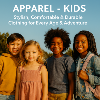 Apparel – Kids | Stylish, Comfortable & Durable Clothing for Every Age & Adventure
