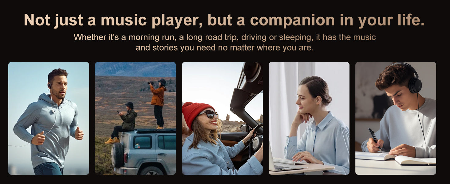 High-capacity digital audio player with touchscreen