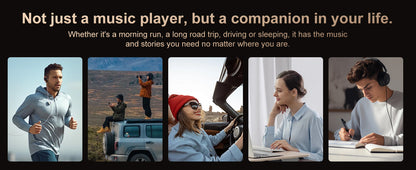 High-capacity digital audio player with touchscreen