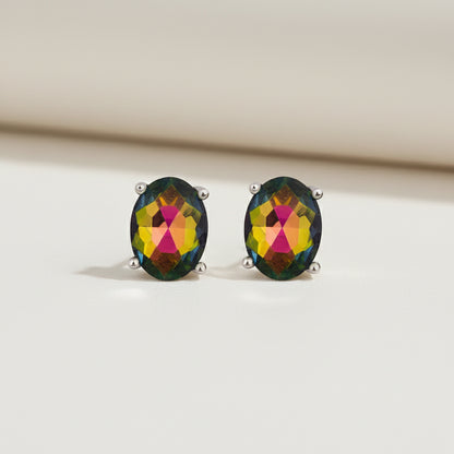 Women's oval earrings