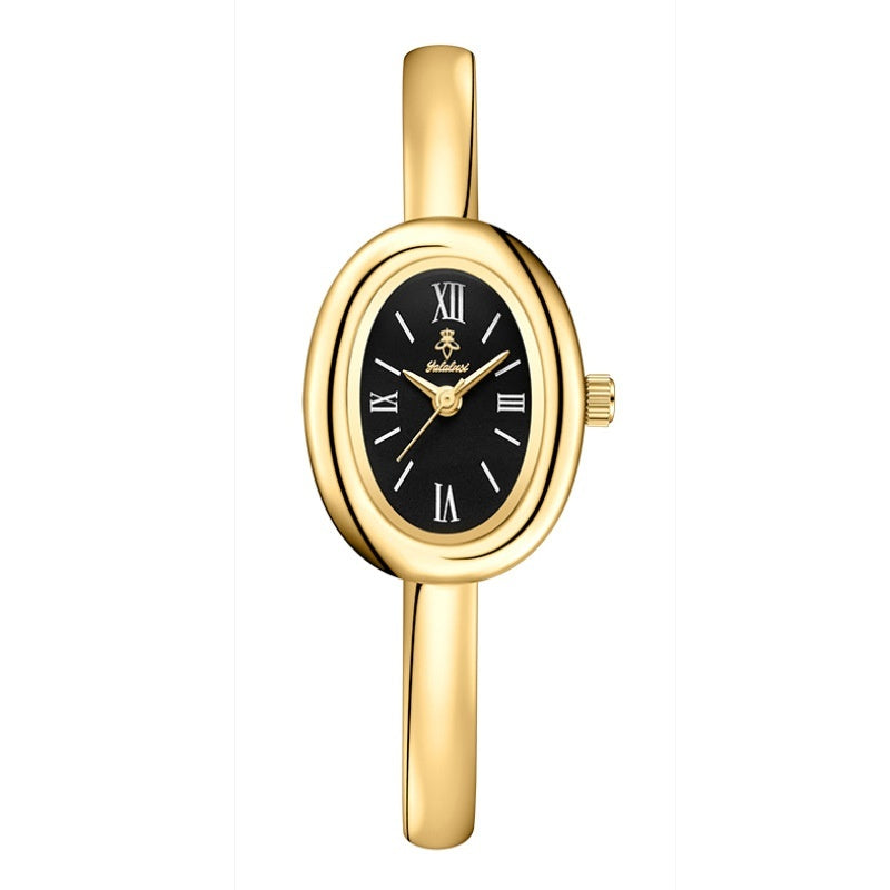 Oval dial women's watch