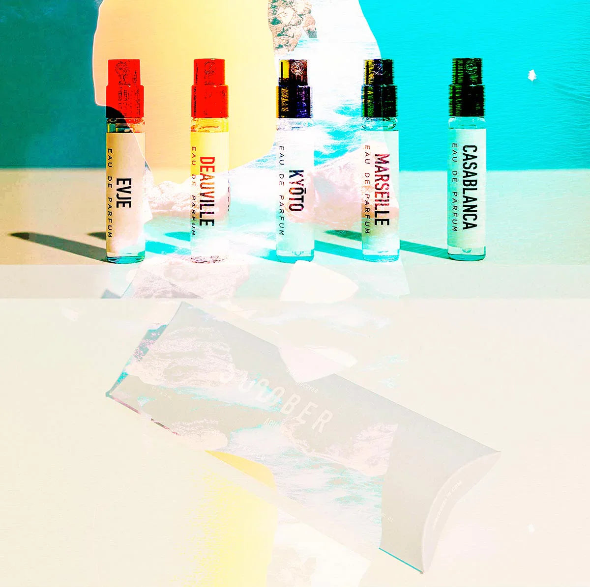 Aqua green fruity perfume