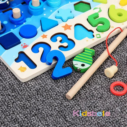 montessori number puzzle - Educational Toys - Wooden Montessori Math Puzzle Set