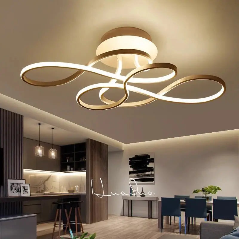 Gold black led ceiling light