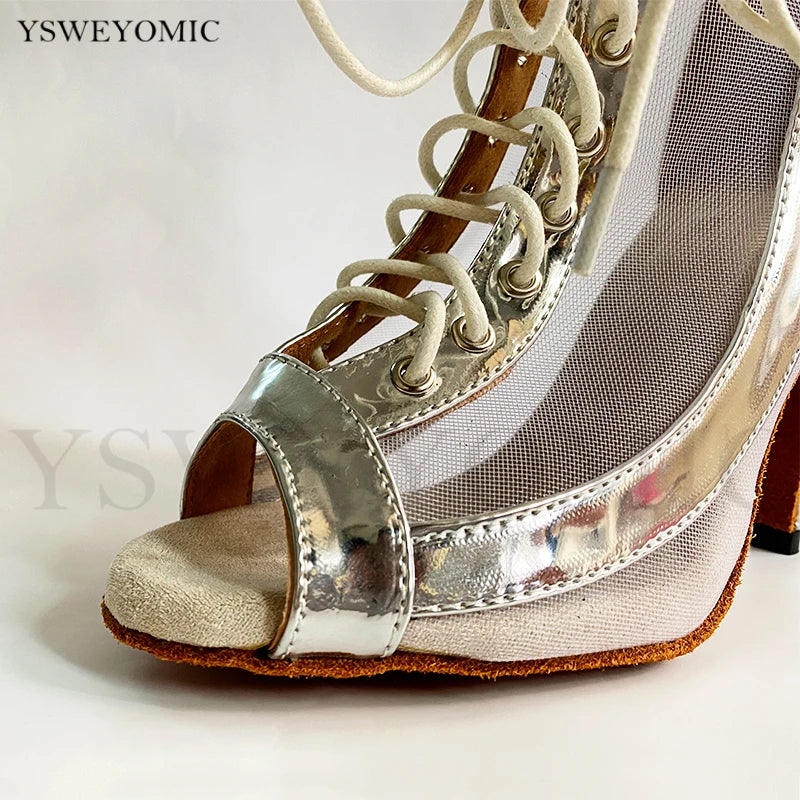 Dance Shoes - Women Shiny Leather Dance Boot - tango temptations dance boots footwear