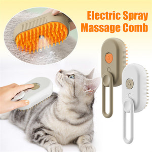3-in-1 Cat & 3 in 1 cat vaccine price Dog Steam Brush — Electric Pet Grooming Comb with Steam Spray, Massage & Hair Removal | USB Rechargeable - 3 in 1 cat vaccine price - Main product photo