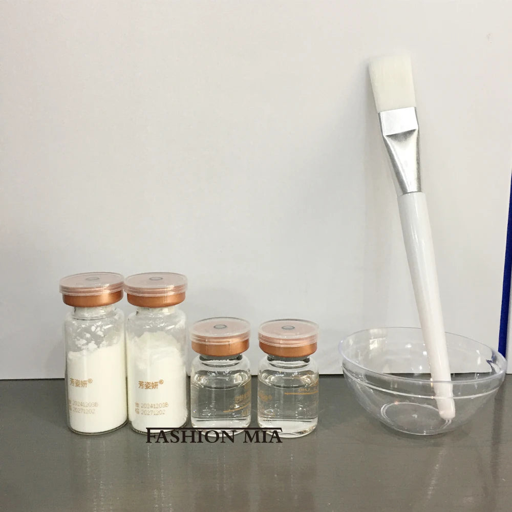 Peptide and collagen mask for aging skin.