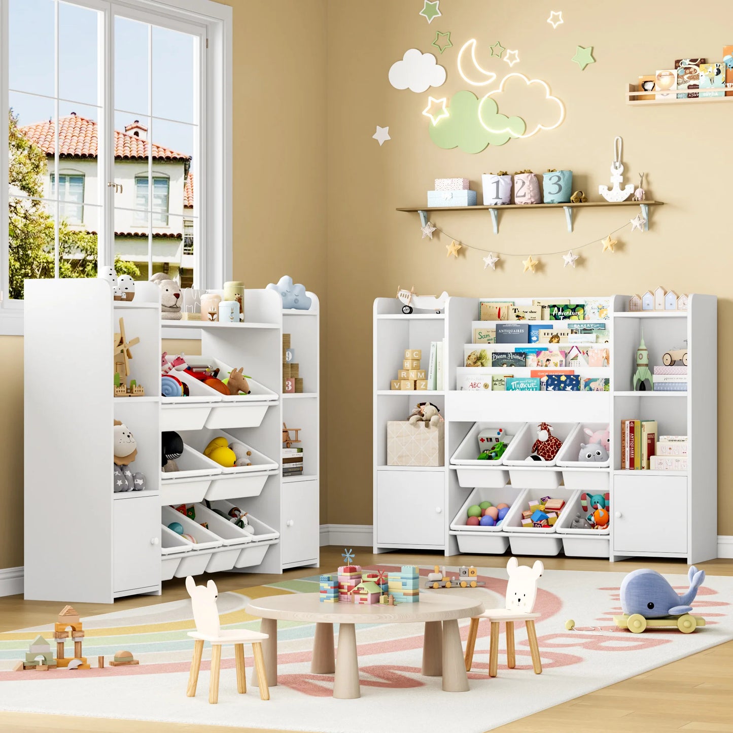 Children's bookshelf organizer