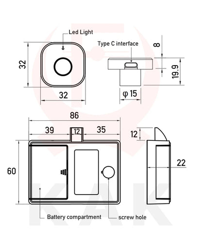 Biometric smart lock with keypad