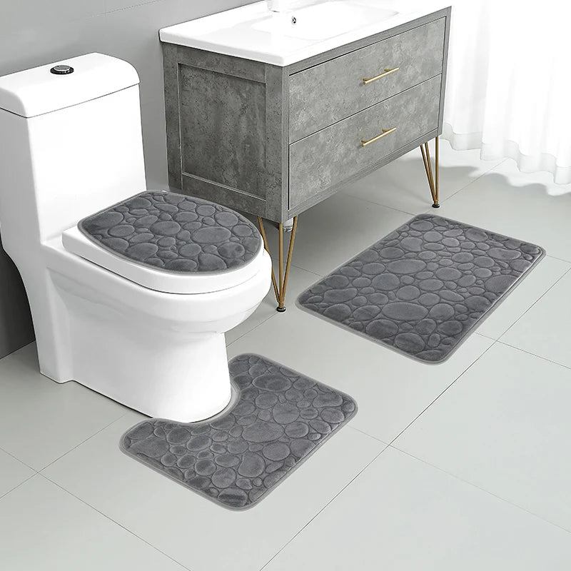 Water-absorbent bath mats