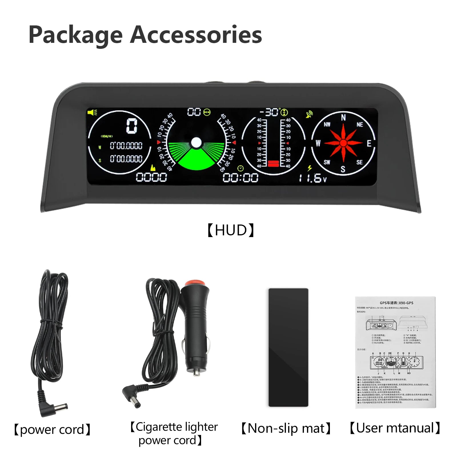 Car hud speedometer
