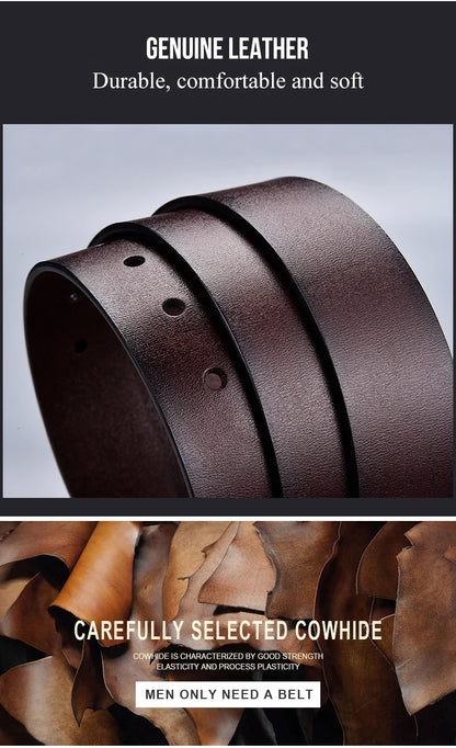 Men's high quality leather belts for jeans