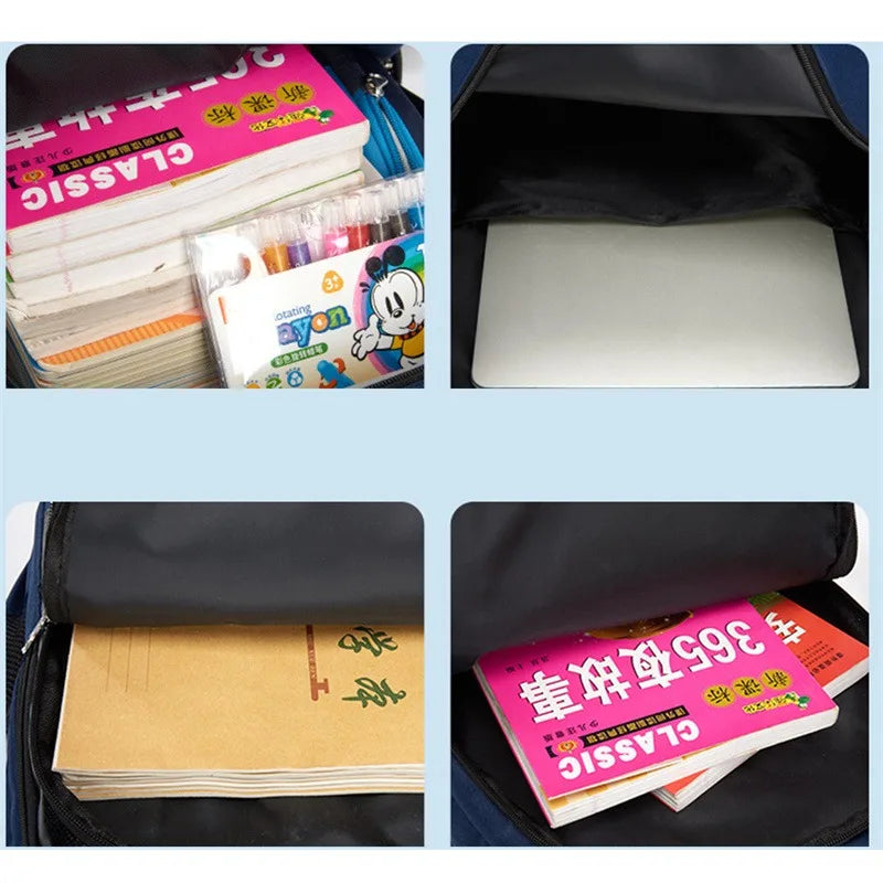 Adjustable strap school backpack