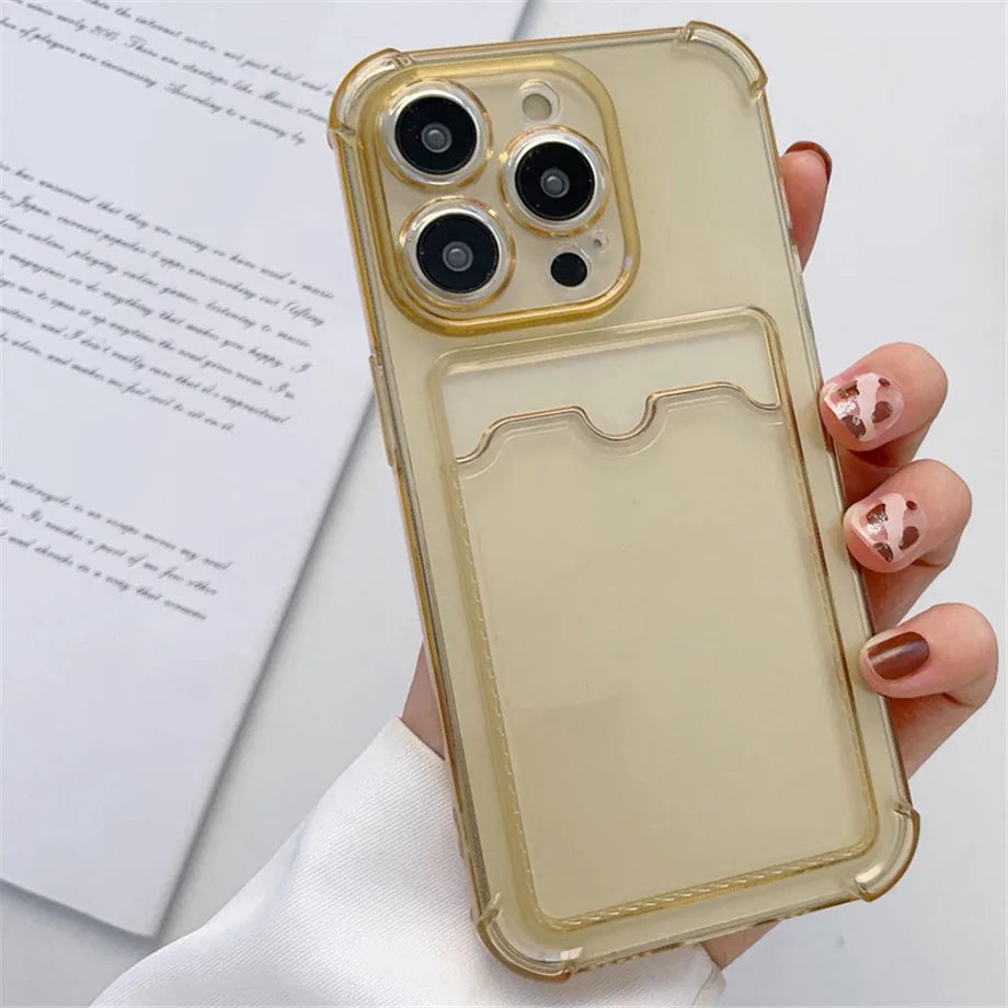 Fast delivery Mobile Phone Cases - Transparent Card Holder Phone Case