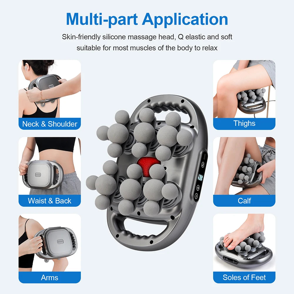 Multi-head body massager for pain relief