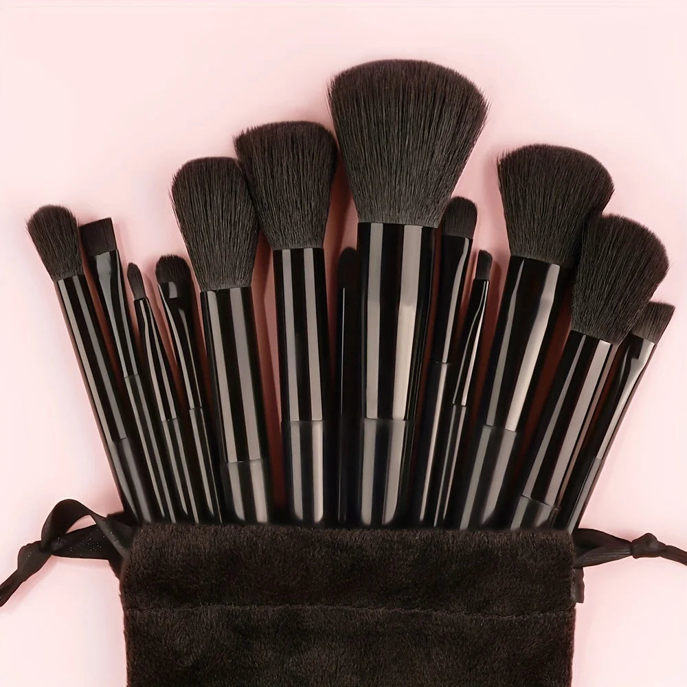 Makeup brush set with durable handles