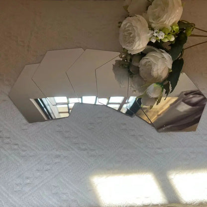 hexagon mirror wall stickers - Home Decor - 3D Hexagon Mirror Wall Sticker