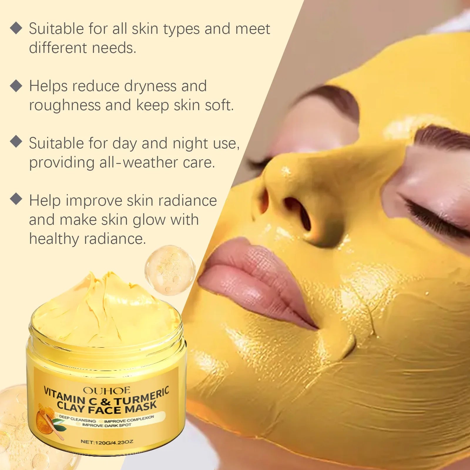 Vitamin c turmeric mask for dull skin