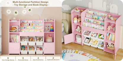 Pink toy organizer for girls