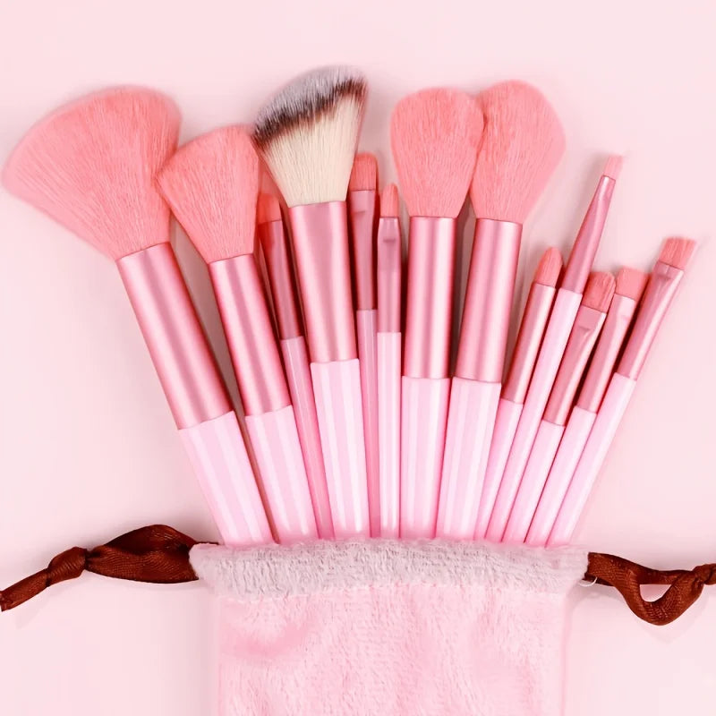 Complete cosmetic brush kit for travel.