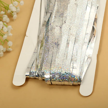 bachelorette party backdrop - Party Decorations - Metallic Foil Fringe Curtains Backdrop