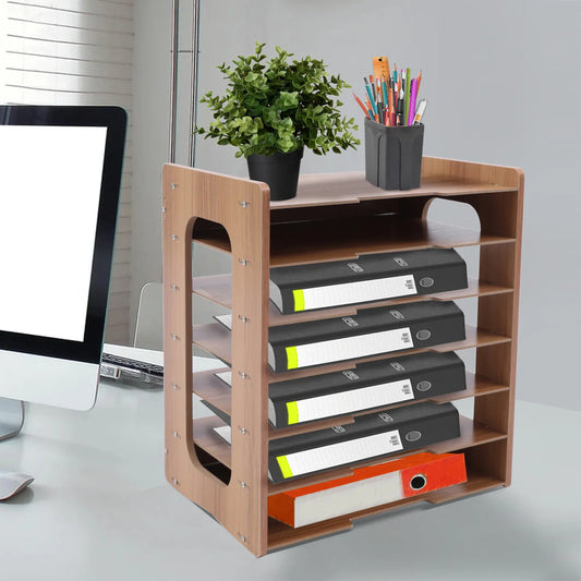 Desktop file storage rack