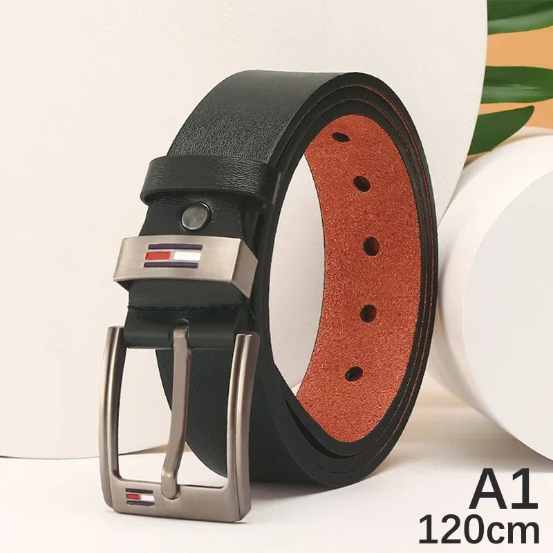 Adjustable pu leather belt for men
