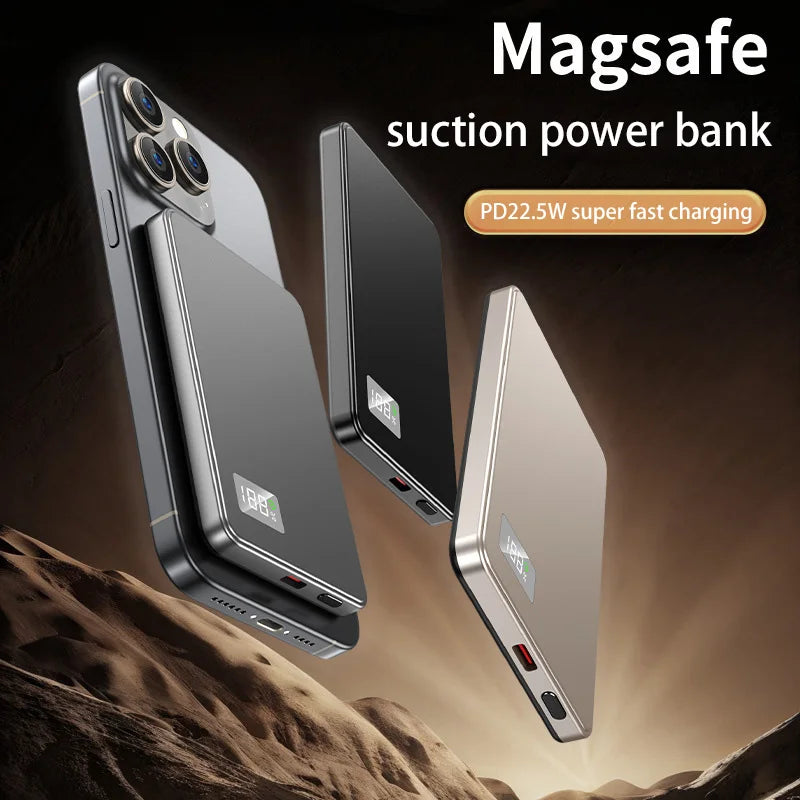 Magnetic wireless charger power bank