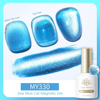 Black cat eye magnetic gel polish