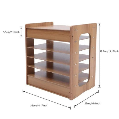 Adjustable paper storage rack