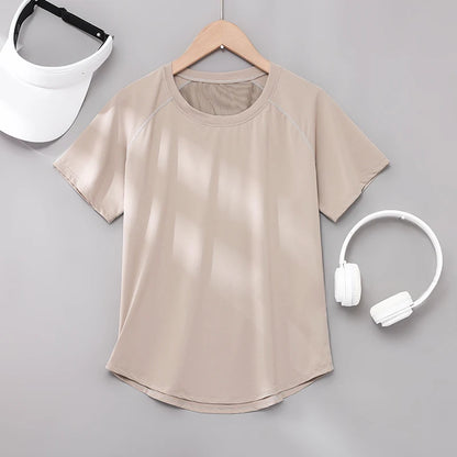 nulu mesh-back baby tee - Women-s Sportswear Tops - Yoga T-Shirt