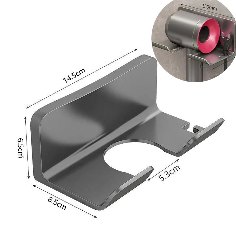 Lightweight wall mounted hair dryer stand