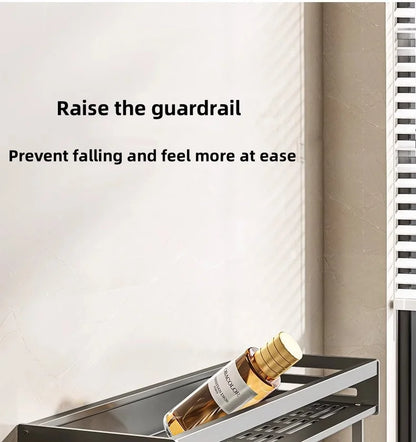 black adhesive caddy - Bathroom Accessories - Shower Corner Shelf with Towel Bar