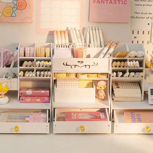 Wooden desk organizer made in china