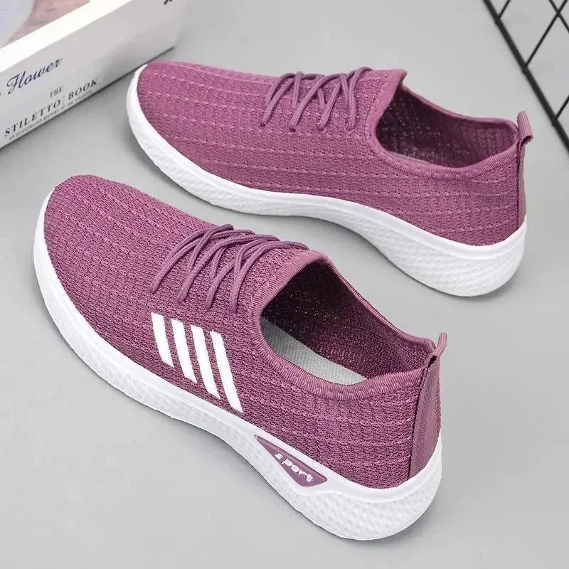 Women-s Footwear - Mesh Low-Top Running Sneakers - mesh running shoes for women footwear