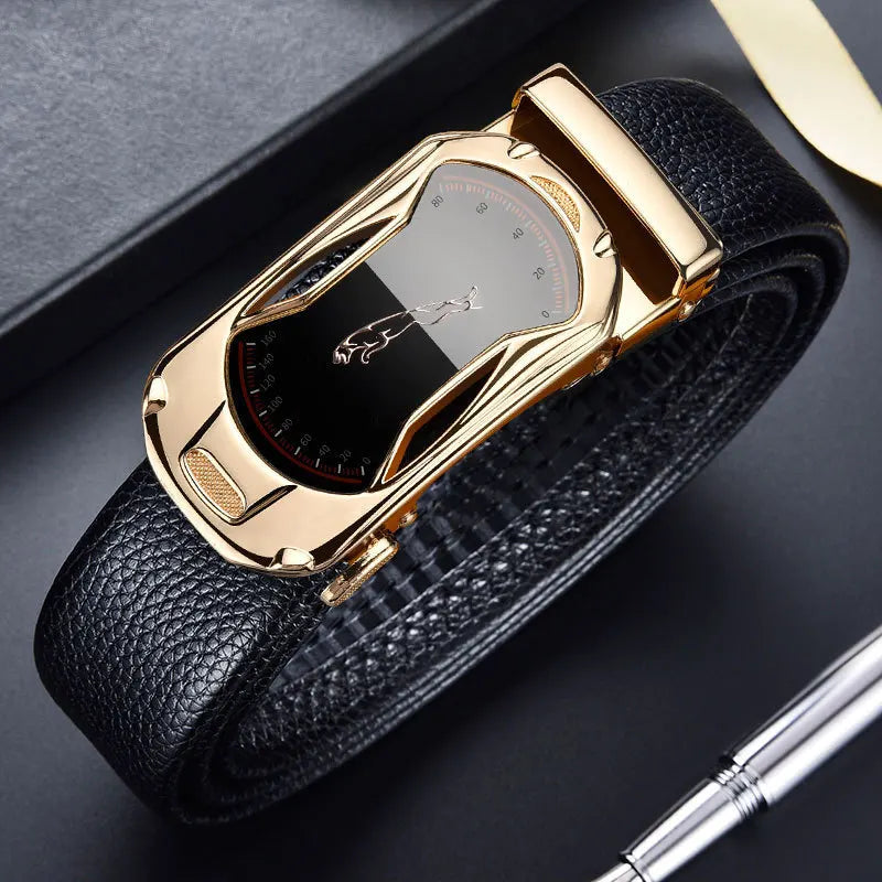 Men's fashion belts with metal buckle