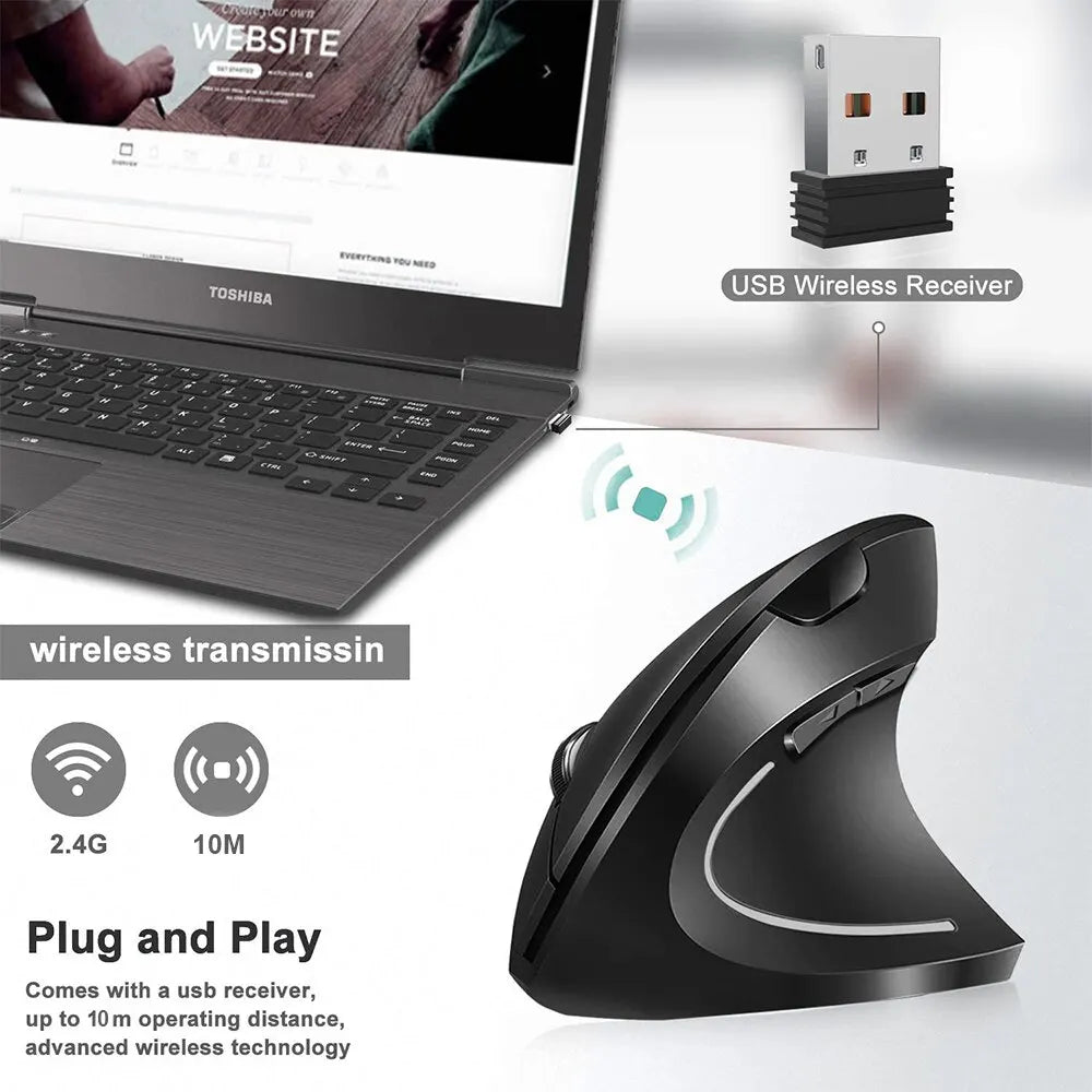 Supmango wireless ergonomic mouse