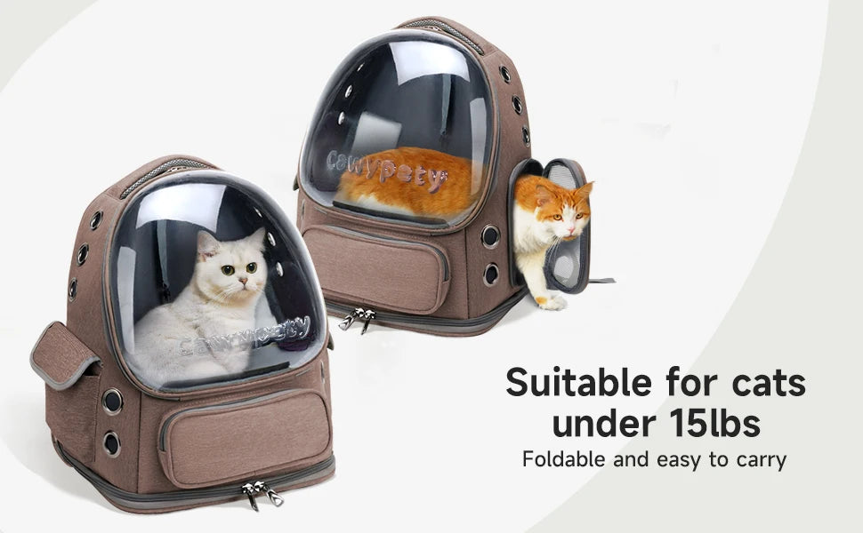 pet humanization trends - Pet Supplies - Transparent Folding Pet Carrier Backpack