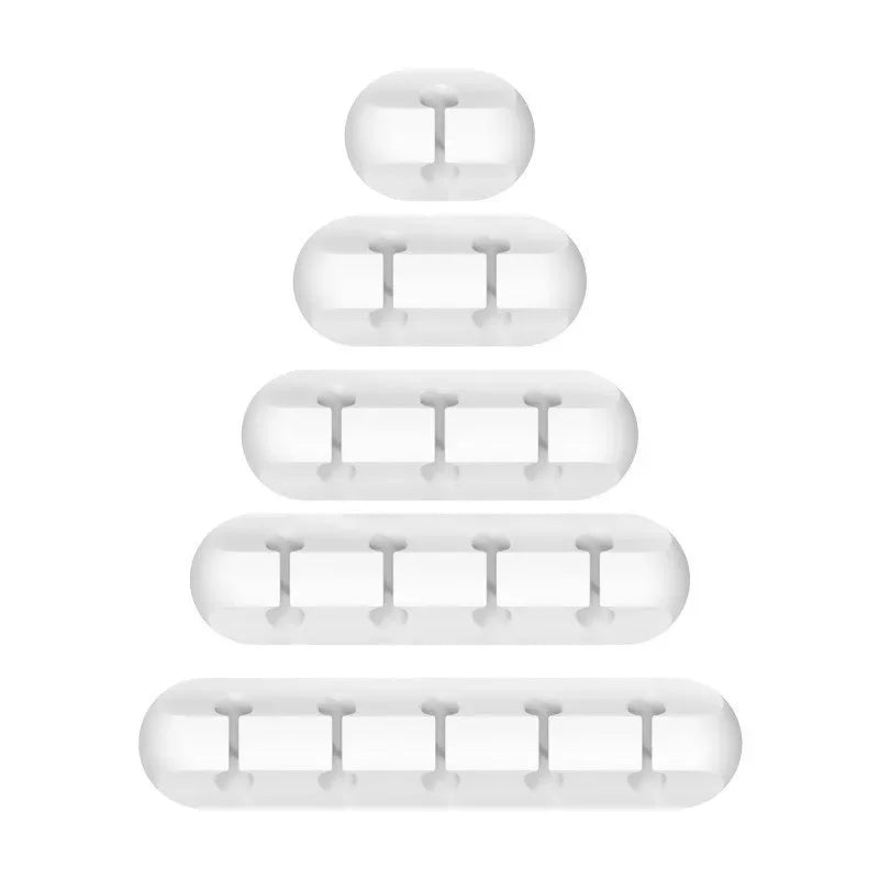 Durable silicone cable holder for desk