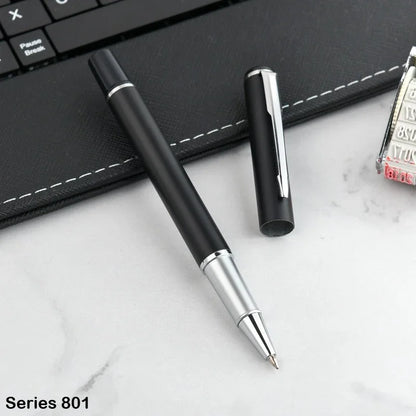 Fingerprint-resistant metal ballpoint pen