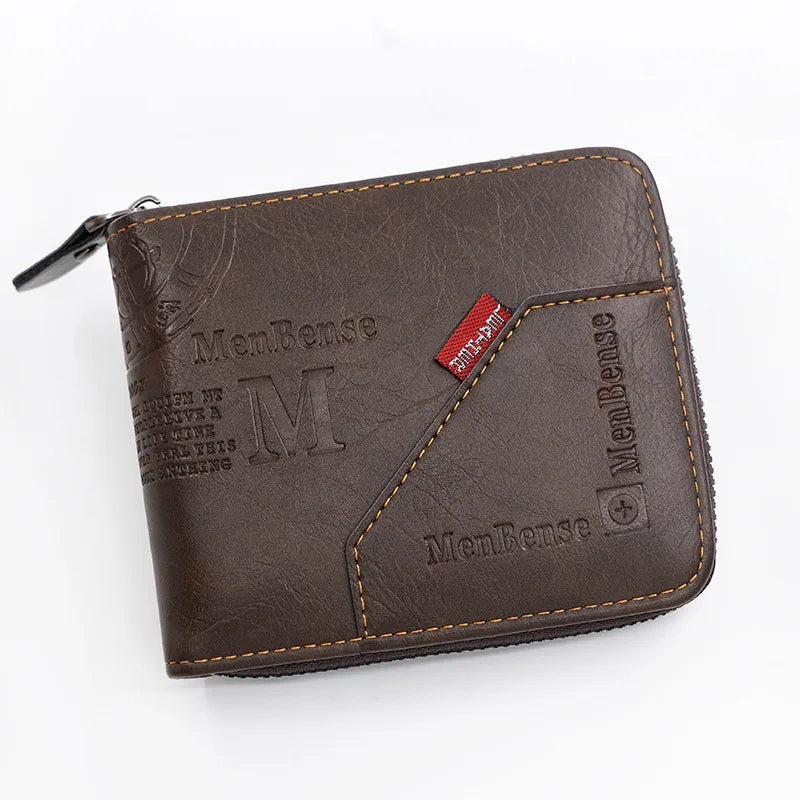 Durable pu leather wallet for boys