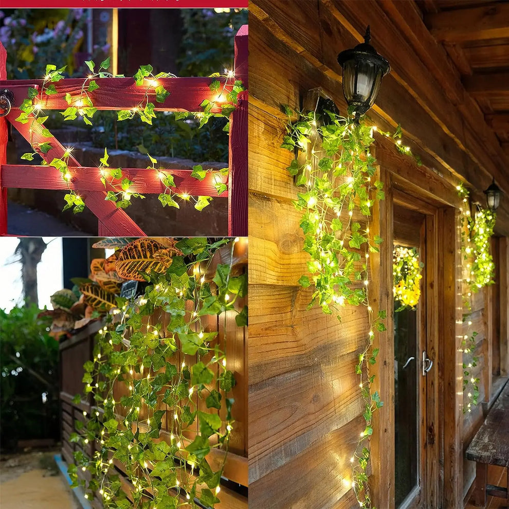 patio string lights - Decorative String Lights - Artificial Ivy Vine String Lights