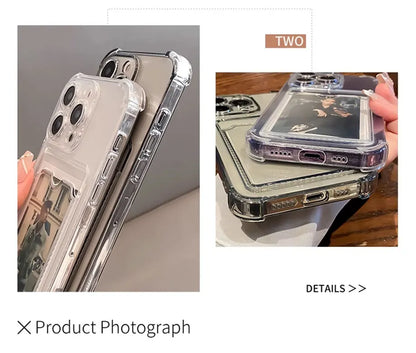 New arrival Mobile Phone Cases - Transparent Card Holder Phone Case
