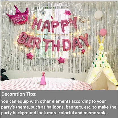 bachelorette party backdrop - Party Decorations - Metallic Foil Fringe Curtains Backdrop