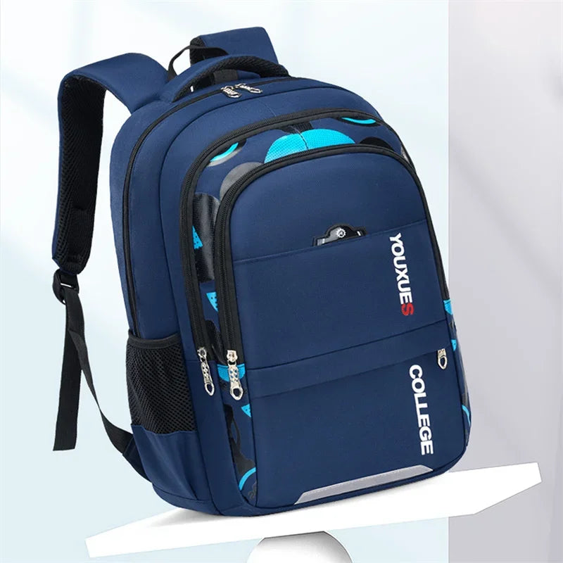 Solid color nylon backpack for school
