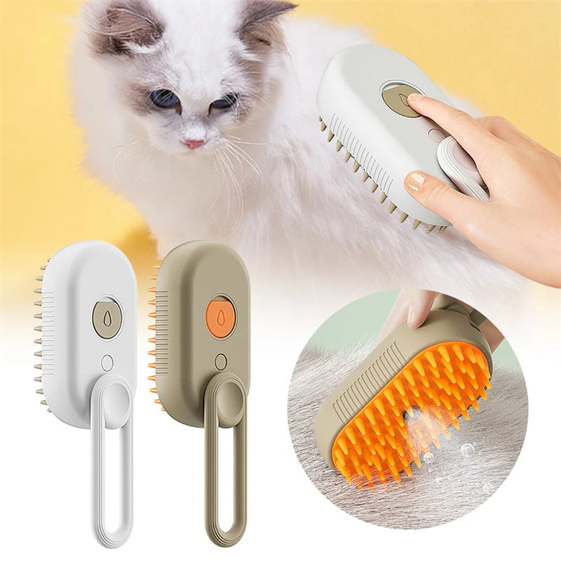 3-in-1 Cat & 3 in 1 cat vaccine price Dog Steam Brush — Electric Pet Grooming Comb with Steam Spray, Massage & Hair Removal | USB Rechargeable - 3 in 1 cat vaccine price - Photo 14