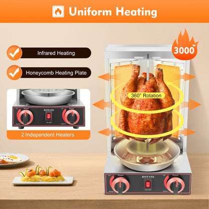 Gas doner kebab machine