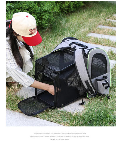 front rear expandable cat backpack - Pet Supplies - Cat Carrier Backpack